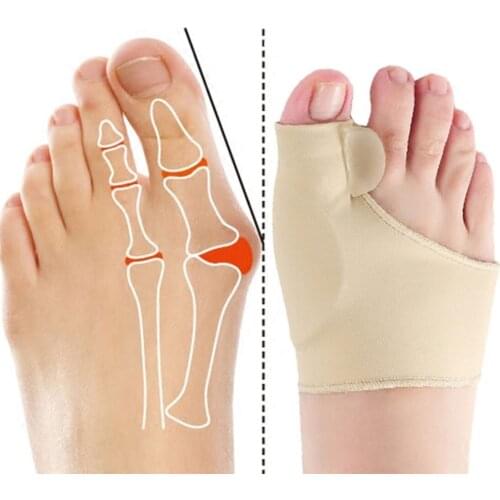 1Pair Big / Small Toe Corrector Orthotics Feet Foot Care Bone Thumb Adjuster Correction Soft Pedicure Socks Bunion Straightener