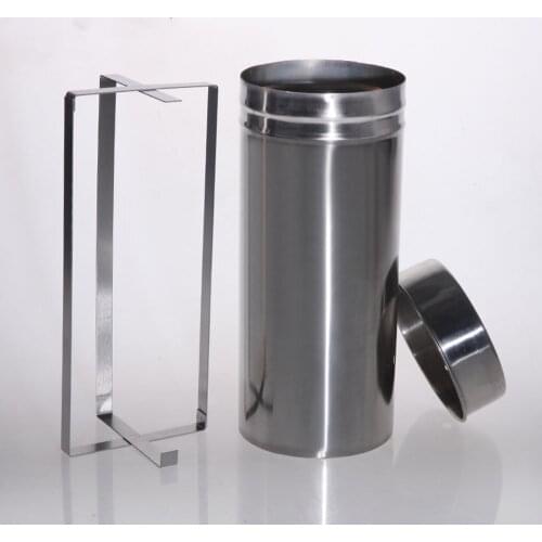 1pc Laboratory Stainless Steel Disinfection Sterilize Barrel For 90mm Petri Dish Diameter 105mm Height 250mm