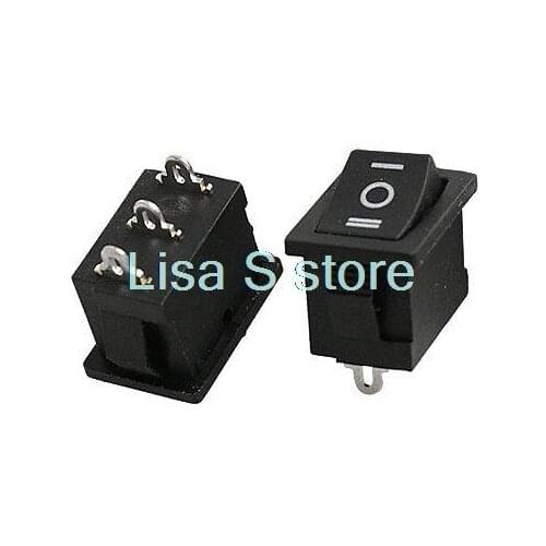 10 Pcs x AC 6A/250V 10A/125V 3 Pin SPDT ON-OFF-ON 3 Position Boat Rocker Switch