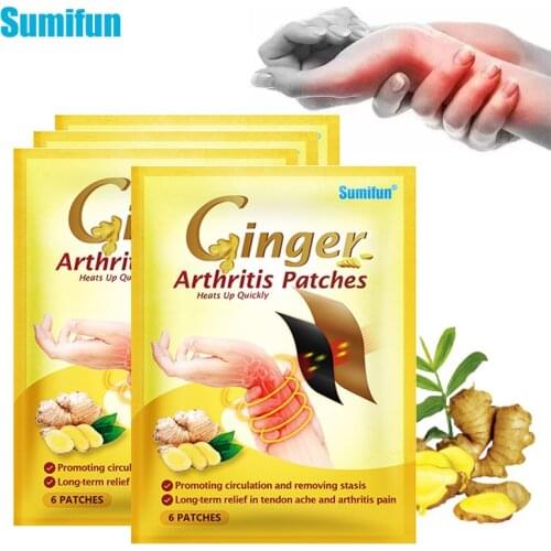 12pcs Sumifun Tenosynovitis Patch Ginger Arthritis Plaster Hand Wrist Thumb Finger Tendon Sheath Pain Therapy Orthopedics Patch