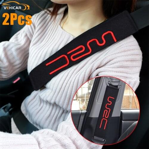 VEHICAR 2PCS Seat Belt Cover Cotton Pads for WRC World Rally Championship Vehicle Car Styling DIY Accessories Shoulder Protector