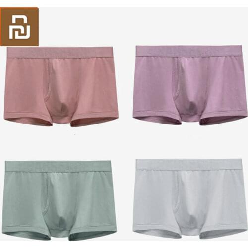 3 Pcs Xiaomi Youpin Mens Underwear Antibacterial Modal Sports Briefs Breathable Boxer Briefs Multi-color Optional Comfortable