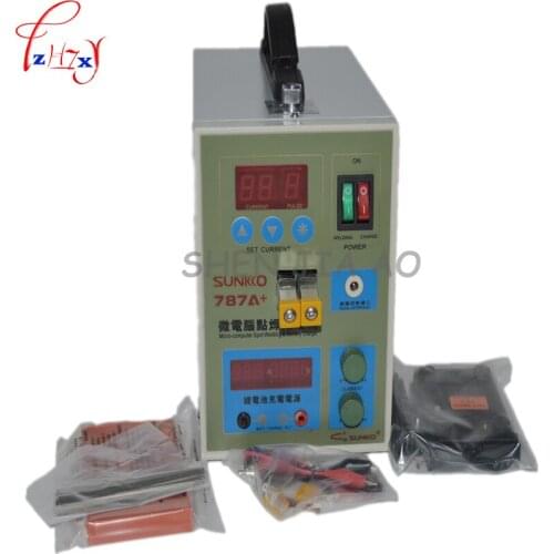 787A+ Microcomputer Dual Pulse Spot Welder Welding Machine Battery Welding Machine(Machine +1Kg 0.1mm Thickness Nickel)