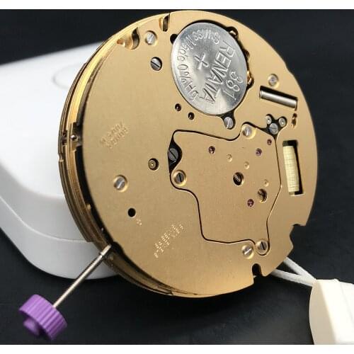 Genuine Ronda Quartz Movement 7004N Day Retrograde Watches Long Battery Life 48 Months 6 Jewels Gold plated Original Switzerland