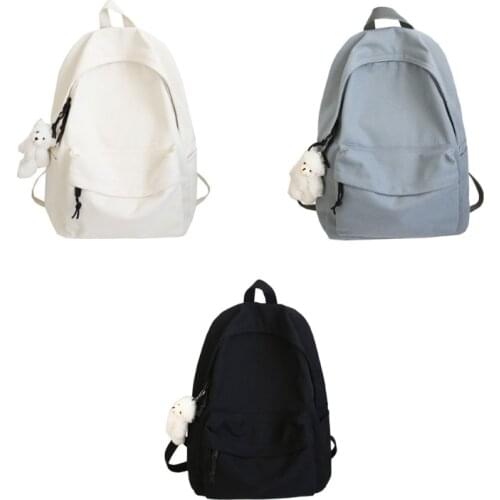 Unisex DIY Canvas Backpack Daypack Satchel Backpack School Bookbag Travel Backpack