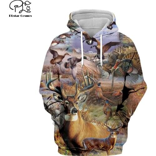 AMO HUNTING ANIMALS ART 3D Print Hoodies 3D Hoodie Men Women New Fashion Hooded Sweatshirt Long Sleeve Pullover