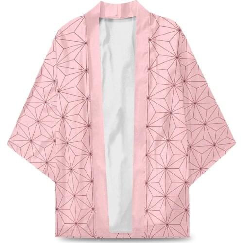 Hot Anime Kimono Demon Slayer Cosplay Printed Men Women Cloak Streetwear Harajuku Tops Fashion Sweatshirts Girls Boys Clothing