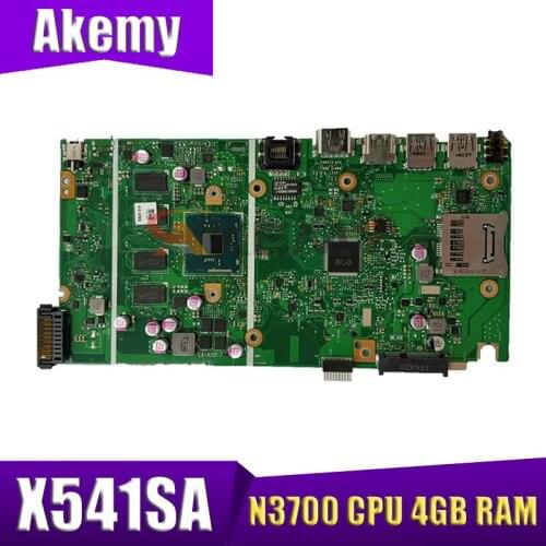 AKEMY X541SA motherboard For ASUS X541 X541S X541SA laptop motherboard X541SA mainboard test OK N3700 cpu 4GB RAM