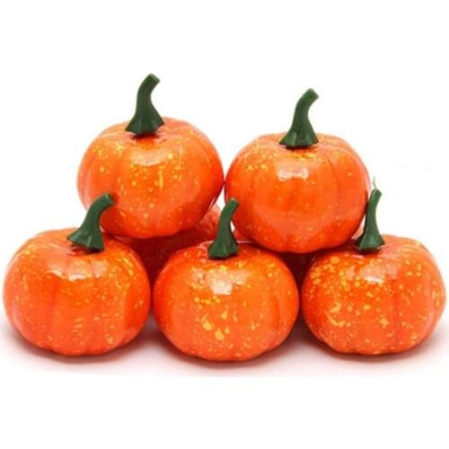 Halloween Simulation Pumpkin 5.5cm Pumpkin Model 12/Set Autumn Color Ornaments Photography Photo Props Decoration