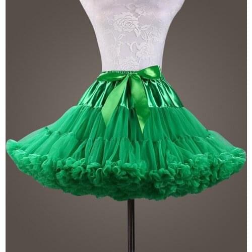 New Puffy Green Color Ball Gown Underskirt Swing Short Dress Petticoat Cosplay Petticoat Ballet Tutu Skirt Rockabilly Crinoline