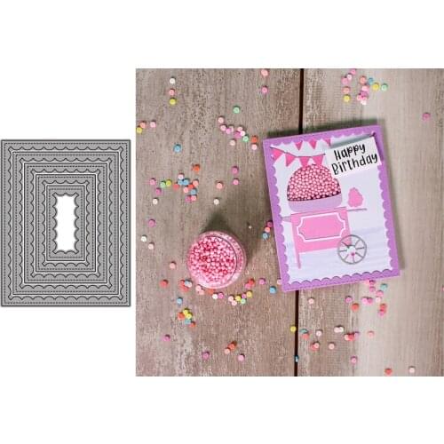 Corrugated Border Basic Style New Metal Cutting Dies for Scrapbooking Mold Cut Stencil Handmade DIY Card Make Mould Model Craft