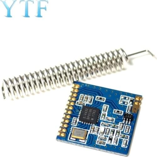 1 Set Mini SI4432 Remote Wireless Transceiver Communication Module 240MHZ-930MHZ + Spring Antenna, Distance 1000m