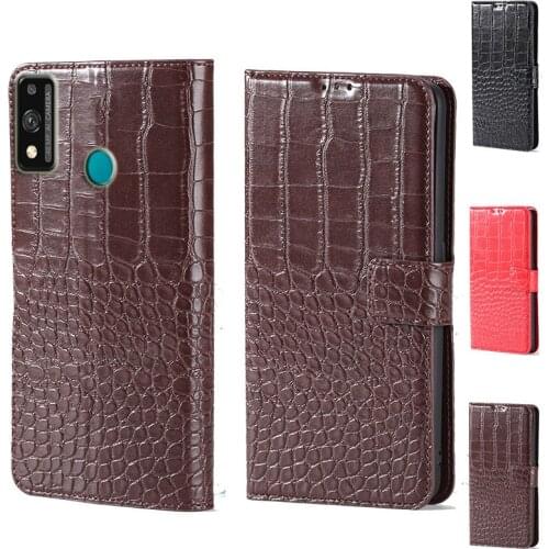 Luxury Crocodile design Flip Leather Wallet Phone Case For Huawei Honor 9X Lite Stand Function Phone cover card slot