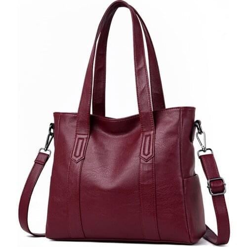 Hot Sale Women Genuine Leather Shoulder Bag for Women Casual Tote Bag Soft Sheepskin Handbags Female Large Big Crossbody Bag Sac