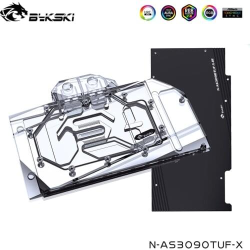 Bykski GPU Water Block For ASUS TUF RTX 3090 24G GAMING,3080 10G, Full Cover Watercooler ,N-AS3090TUF-X
