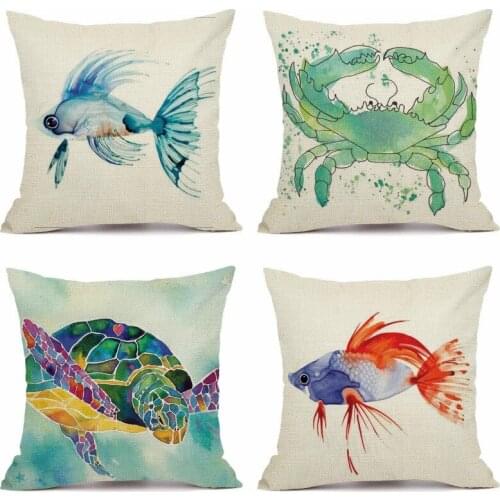 XUNYU Cartoon Animal Pillowcase Sofa Square Decorative Throw Pillow Cover Car Cushion Cover 45X45cm AC168