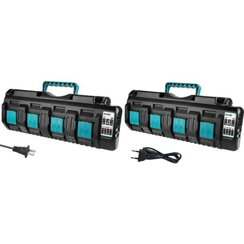 DC18SF 4-Port 14.4V 18V 4X3A Li-Ion Battery Charger For Makita BL1820 BL1830 BL1850 BL1430 Power Tools Retail