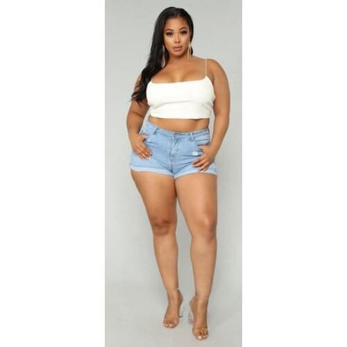 Plus Size 5XL Summer Denim Short Jeans 2020 Women Sexy Mid Waist Ripped Shorts Fashion Casual Slim Denim Shorts ladies hotpants