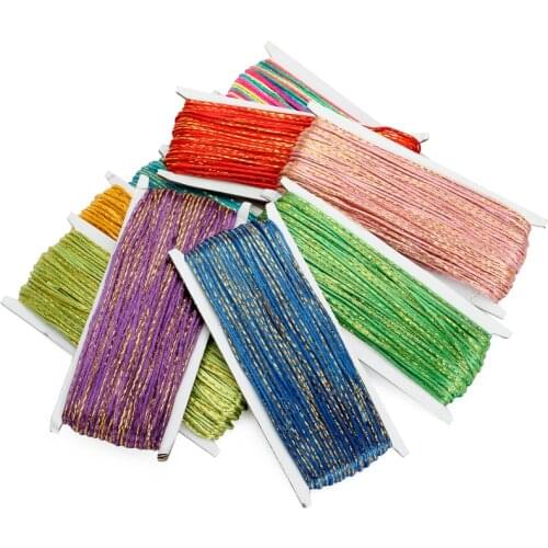 30 meters Gold Silk Soutache Snake Belly Nylon Cord Rope Thread For Bracelets Chinese Knotting Cord DIY Jewelry Making