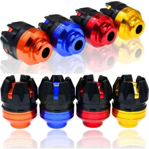 1 Pair Motorcycle wheel protector scooter frame slider fairing guard Anti Collision Cup Fork For Yamaha Honda Kawasaki Suzuki