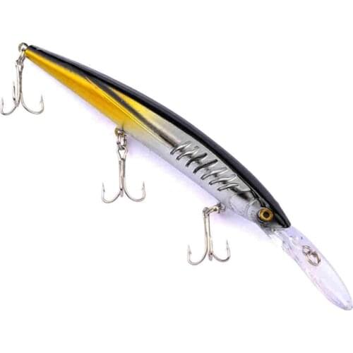1Pcs Minnow Fishing Lure Crankbait 12.2g 15.2cm Artificial Bass Pike Hard Baits Lifelike Plastic Fake Fishing Bait Tackle