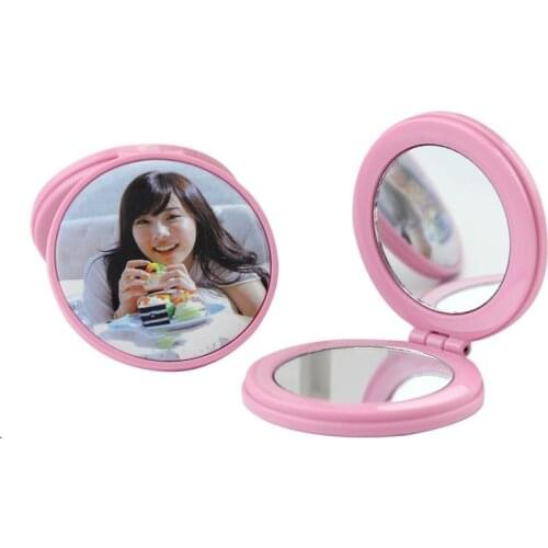 10 sets 58MM double-sided pattern folding mirror personalized custom mini makeup mirror practical advertising gift customization