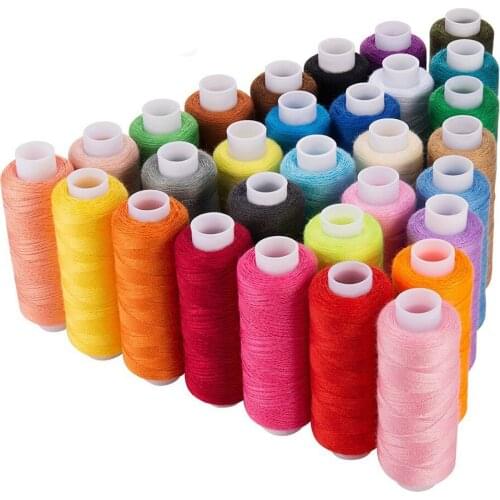 30 Spool Sewing Thread, 250 Yard Each Assorted Spool Threads Sewing Thread Bobbins Of Colorful Assorted Thread Spool