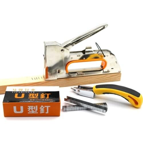 4/6/8MM Heavy Hand Nail Gun painting Tools Furniture Stapler For Framing Paper Window with Woodworking Tacker