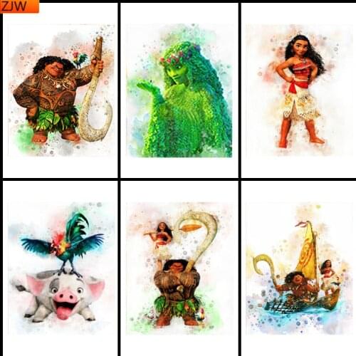 Disney Moana Diamond Mosaic Diamond Painting Diamond Inlaid DIY Full Diamond Embroidery Living Room Home Decor