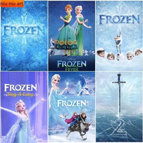 Diamond Painting Diy Full Diamond Embroidery Disney Frozen Elsa&Anna Diamond Mosaic Cross Stitch Kits Home Decoration Christmas