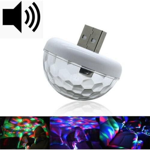 Car Mini USB Light Colorful Music Neon Ambient LED Light Car Atmosphere Auto Decorative Lamp Car Interior Light Accesories