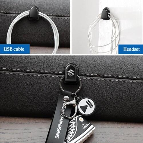 ABS car multifunction mini hook USB headphone cable key storage bag Organizer for Suzuki Jimny sx4 swift Alto vitara Car styling