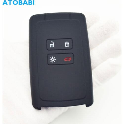 ATOBABI Silicone Car Key Case For Renault Clio Kadjar Koleos Megane Scenic Captur Espace Dacia Duster Smart Remote Control Cover