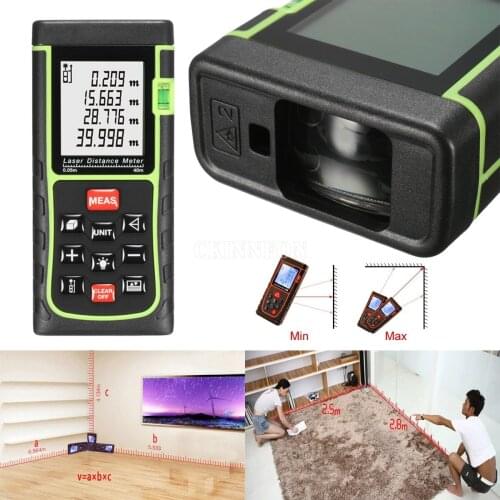 DHL 10PCS Laser Distance Meter Rangefinder Range Finder Build Measure Device Test Tool 40M/131ft/1575in