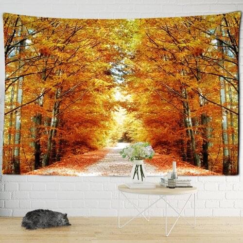 Oak China Fir Tapestry Wall Hanging Natural Forest Hippie Bohemian Natural Landscape Wall Art Living Room Home Decor