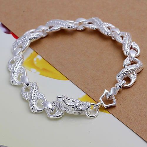 H130 free shipping bracelet, free shipping fashion jewelry Small White Dragon Bracelet /awwajoda atkajkra silver color