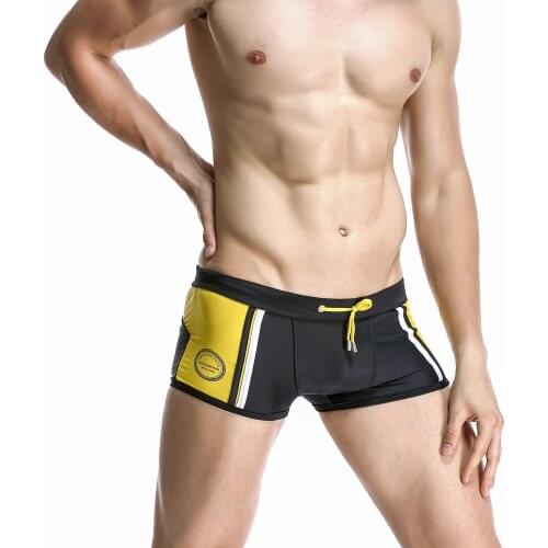 Hot Swimwear Men Breathable Mens Swimsuits Swim Trunks Boxer Briefs Swim Suits Maillot Beach Shorts