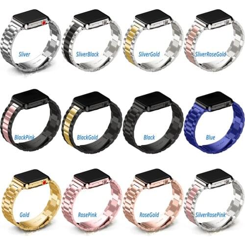 Stainless Steel Metal Bracelet for Apple Watch 44mm band Links strap iWatch series 5 4 3 2 40mm Wristband 42mm 38mm Replacement