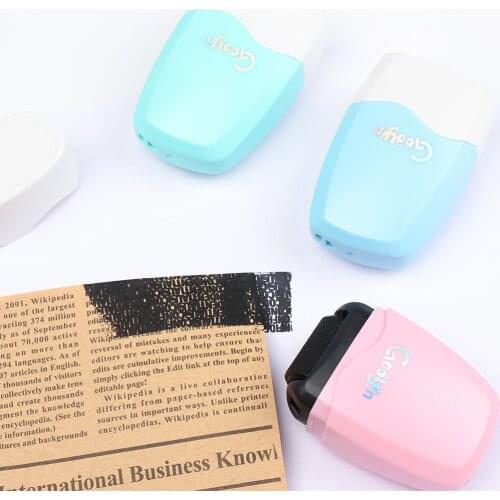 Mini Identity Cover Eliminator Self-Inking Roller Stamps Eliminators Erase Roller Guard Seal Information Privacy Protection