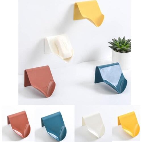 Powerful Practical Adhesive Drainage Soap Durable Holder Storage Container Household Merchandises Portable Soap Dishes Hot