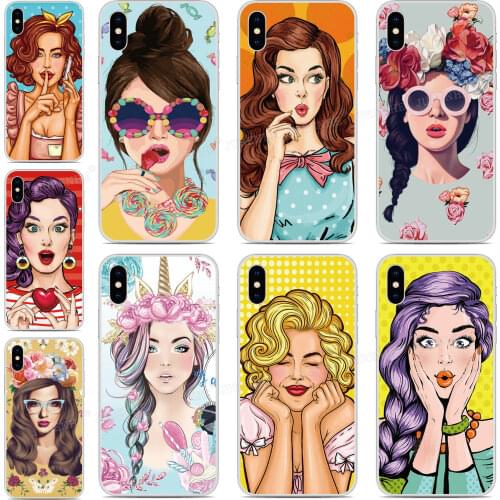 Tpu Soft Fashion Art Girls Phone Case For iPhones SE 2020 SE2 SE 2 XR X XS 11 Pro MAX 6 6S 7 8 9 Plus For iPod Touch 7 6 5 Cover