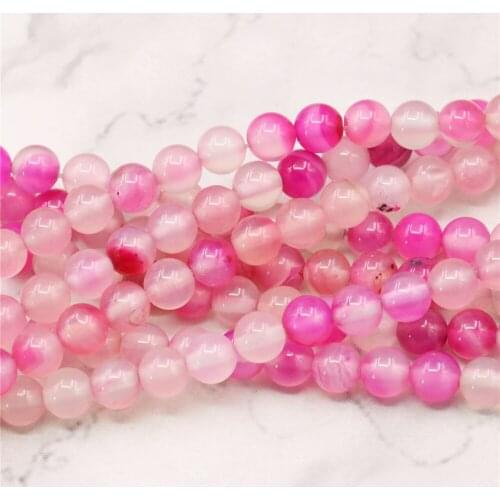 Natural Round 6mm Rose Red Agates Onyx Loose Beads Stone Hand Made DIY Accessories Jaspers Women Jewelry Making Design