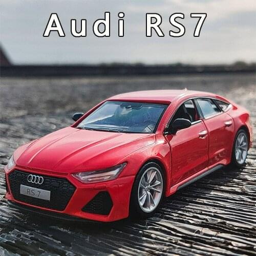 New 1:32 Audi Rs7 Car Model Simulation Alloy Sound And Light Pull Back Car Collection Ornaments Boyfriend Metal Toy Car Gift