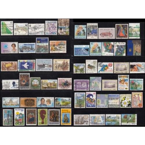 New Zealand Country 100 PCS / Lot All different No Repeation In Good conditon For Collection , Use Mail Post Stamps