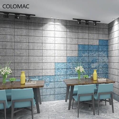 Colomac Custom Gray Cement Wallpaper Restaurant Clothing Store Nordic Mural Wall Covering Living Room Decorations Drop Shopping