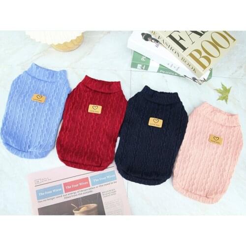 Pet Clothes For Small Dog Cat Autumn and winter clothes new teddy small dogs pets cat and dog clothes four-color warm sweater
