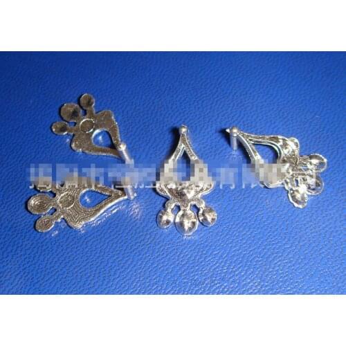 Factory Wholesale 500 Pcs/lot Fashionable Silver Color Earrings For Barbies Dolls Electroplating Toy Eardrops Doll Jewellery Toy