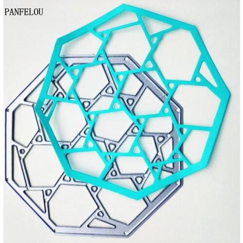 PANFELOU Honeycomb mirrors Scrapbooking DIY album Easter wedding cards paper die metal craft stencils punch cuts dies cutting