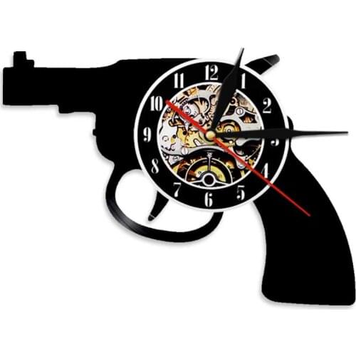 Revolver Modern Design Vinyl LP Record Wall Clock LED Light Lamp Wall Watch Vintage Timepiece Home Interior Decorative Horologe