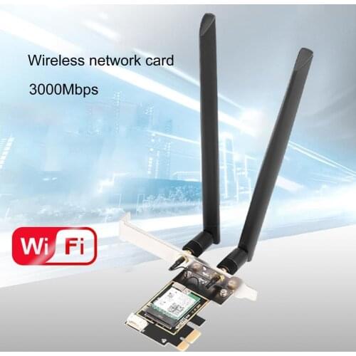 WiFi Adapter Portable Large Compatibility Plastic High Speed PCIE Card for Windows 10 (64 bit)